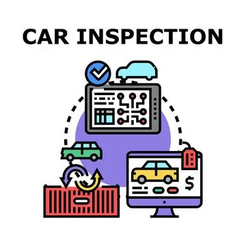 Car inspection concept vector illustration Stock Illustration