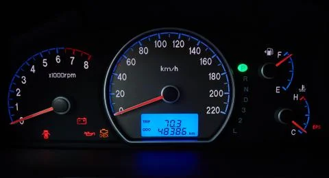 Car instrument panel Stock Photos