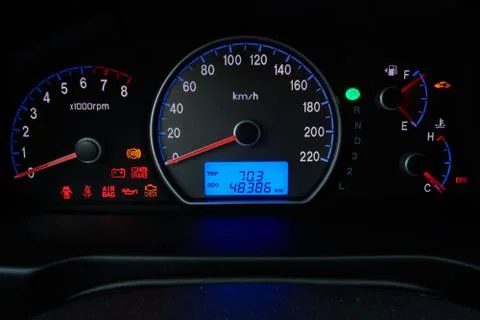 Car instrument panel Stock Photos