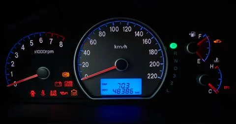 Car instrument panel Stock Photos
