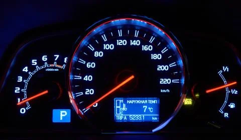 Car instrument panel Foto stock