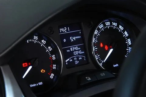 Car instruments panel 库存照片
