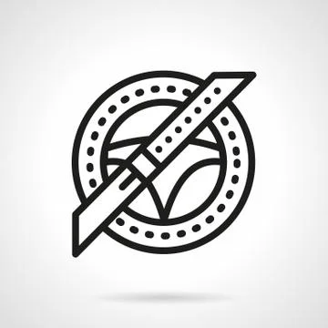 Car insurance black line vector icon. Safe driving イラスト素材