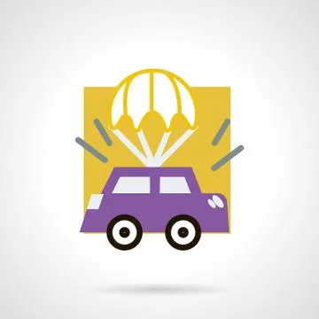 Car insurance concept flat vector icon Illustrazione stock