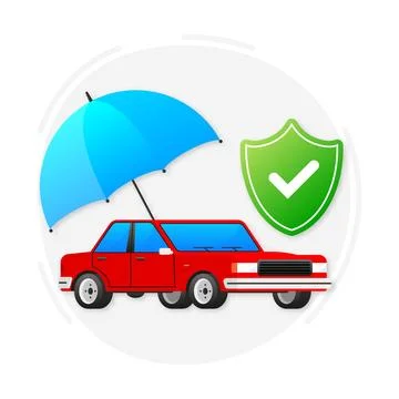 Car Insurance policy. Document report. Protection, warranty of vehicle from Stock Illustration