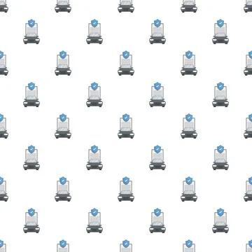 Car insurance policy document security seamless pattern Stock Illustration