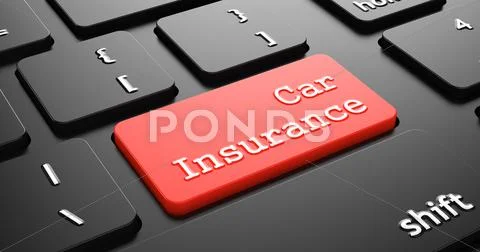 Car Insurance on Red Keyboard Button. Stock Illustration