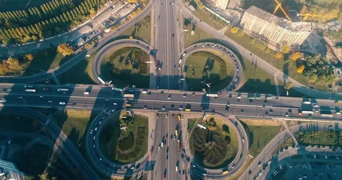 Car interchange, filled with transport. Stock Footage 100681219