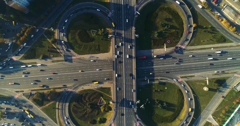 Car interchange, filled with transport. Stock Footage 100710755