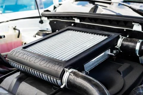 Car intercooler with shallow depth of field Stock Photos
