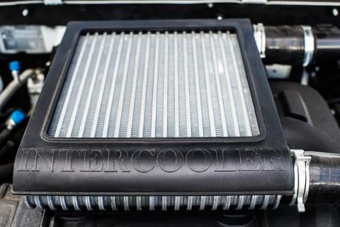 Car intercooler with shallow depth of field Stock Photos