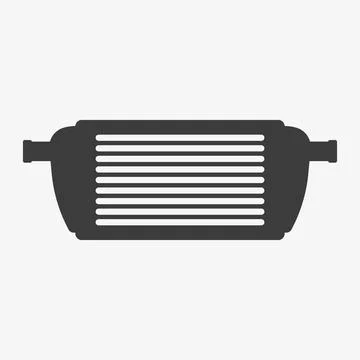 Car intercooler vector icon on white background Stock Illustration