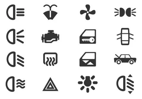 Car interface sign Illustrazione stock