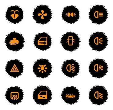 Car interface sign Illustrazione stock