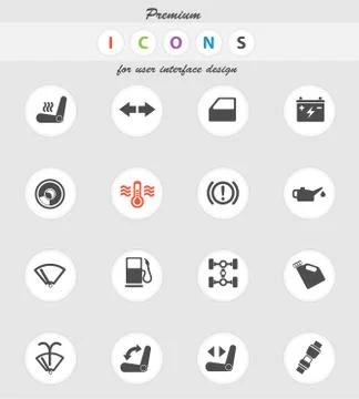 Car interface sign Illustrazione stock