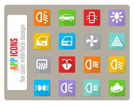 Car interface sign Stock Illustration