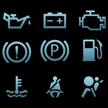 Car interface symbols Stock Illustration