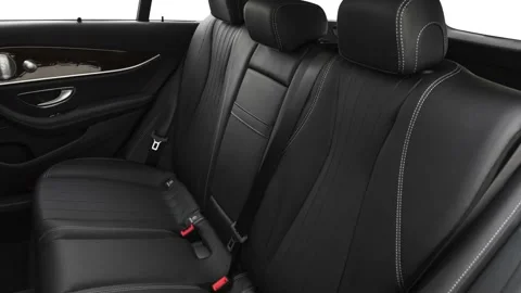 Car interior with back seats  2019 Mercedes-Benz E-Class E450 4MATIC Stock Footage 160036206