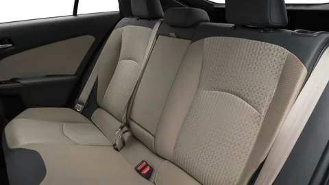 Car interior with back seats and seatbelts  2016 Toyota Prius Two Stock Footage 159869669