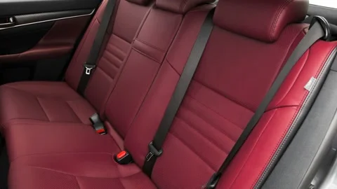 Car interior with back seats and seatbelts  2016 Lexus GS GS 350 F Sport Stock Footage 159872914