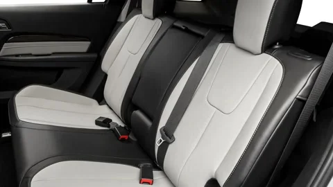 Car interior with back seats and seatbelts  2017 GMC Terrain Denali Stock Footage 159899076