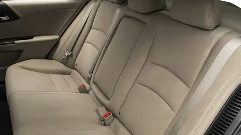 Car interior with back seats and seatbelts  2017 Honda Accord Hybrid Stock Footage 159904767