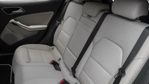Car interior with back seats and seatbelts  2017 Mercedes-Benz GLA-Class GLA250 Stock Footage 159910766