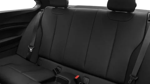 Car interior with back seats and seatbelts  2017 BMW 2-series 230i Stock Footage 159918126