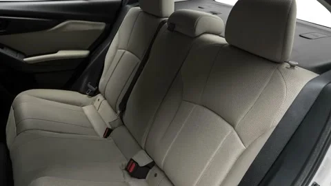 Car interior with back seats and seatbelts  2017 Subaru Impreza 2.0i Video stock 159925122