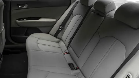 Car interior with back seats and seatbelts  2017 Kia Optima Plug-In Hybrid EX Video stock 159929006