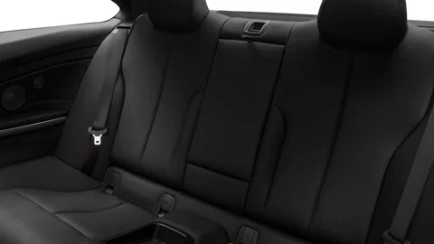 Car interior with back seats and seatbelts  2018 BMW 4-series 430i Stock Footage 159953901