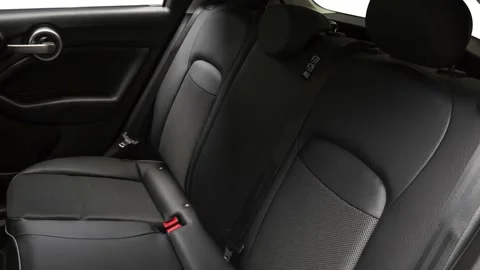 Car interior with back seats and seatbelts  2018 Fiat 500X Trekking Stock Footage 160004193