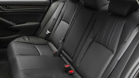 Car interior with back seats and seatbelts  2018 Honda Accord Hybrid EX-L Stock Footage 160013791