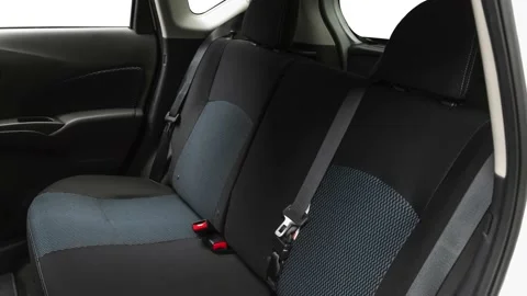 Car interior with back seats and seatbelts  2018 Nissan Versa Note SV Stock Footage 160013870