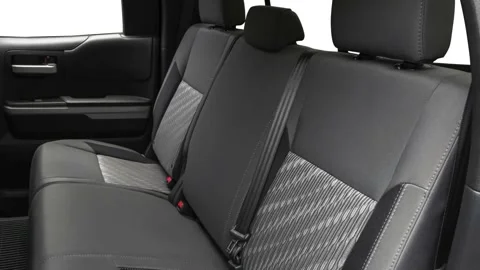 Car interior with back seats and seatbelts  2018 Toyota Tundra SR5 Stock Footage 160014009