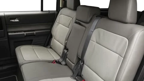 Car interior with back seats and seatbelts  2019 Ford Flex SEL Stock Footage 160016852
