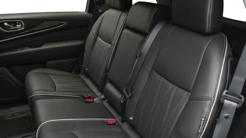 Car interior with back seats and seatbelts  2019 Infiniti QX60 Luxe Stock Footage 160017023
