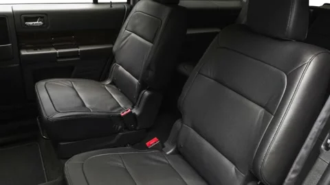Car interior with back seats and seatbelts  2019 Ford Flex Limited Stock Footage 160020712