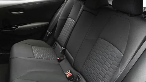 Car interior with back seats and seatbelts  2019 Toyota Corolla Hatchback SE Stock Footage 160020854