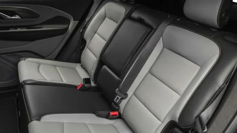 Car interior with back seats and seatbelts  2019 GMC Terrain SLT Video stock 160021059
