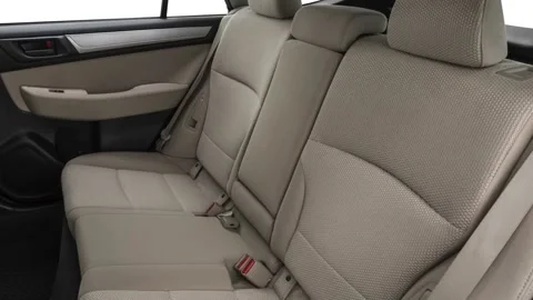 Car interior with back seats and seatbelts  2019 Subaru Outback 2.5i Stock Footage 160024078