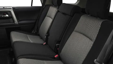 Car interior with back seats and seatbelts  2019 Toyota 4Runner SR5 Stock Footage 160032710