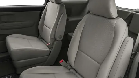 Car interior with back seats and seatbelts  2019 Kia Sedona L Video stock 160046493