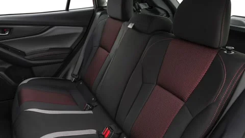 Car interior with back seats and seatbelts  2020 Subaru Impreza 2.0i Sport Stock Footage 160050371