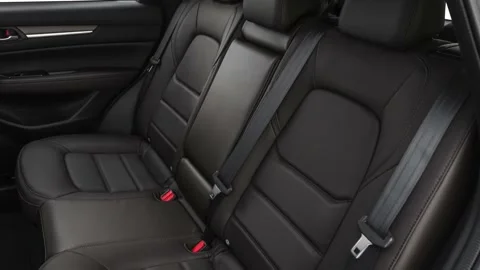Car interior with back seats and seatbelts  2019 Mazda CX-5 Signature Stock Footage 160059395