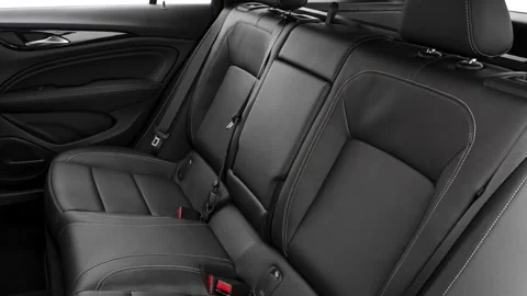 Car interior with back seats and seatbelts  2019 Buick Regal Tourx Essence Stock Footage 160061394