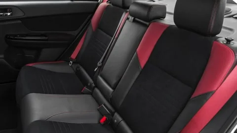 Car interior with back seats and seatbelts  2020 Subaru WRX STI Limited Stock Footage 160080872