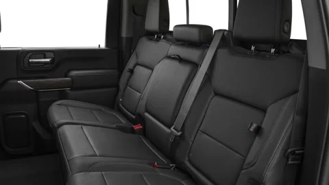 Car interior with back seats and seatbelts  2020 GMC Sierra 2500HD SLT Stock Footage 160085969