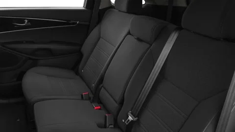 Car interior with back seats and seatbelts  2020 Kia Sorento LX SUV Stock Footage 160094152