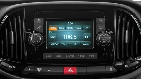 Car interior with board and build in radio  2016 RAM Promaster City Wagon Stock Footage 159870583